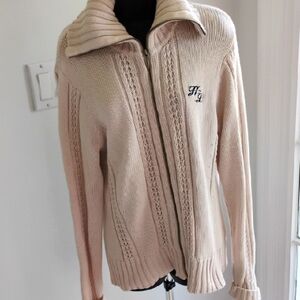 Harley Davidson Ladies Zip Front Cardigan Size L Excellent Condition